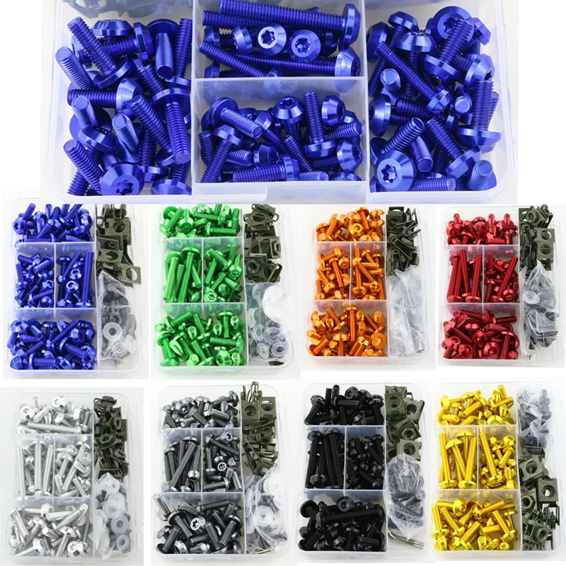 Motorcycle Accessories Fit For YAMAHA YZF R1 R15 R25 R3 R6 R125 YZF R6S YZF600R CNC Aluminum Full Fairing Bolts Kit Screws Nuts