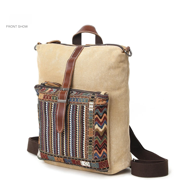 Ethnic Style Travel Backpack Waterproof Lattice School Bags For Teenage Girls Bagpack School Back