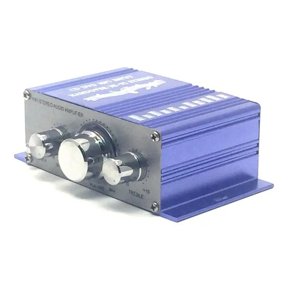 

12V 2CH Mini Hi-Fi Stereo Audio Mini Amplifier AMP for Car Motorcycle Radio MP3 Automotive Mono Amplifiers System Blue