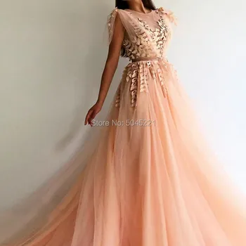 

Crystal Amazing Evening Dress Capped Sleeves Summer Party Gown For Wedding 2019 Custom Made Prom Dresses Saudi Arabic Vestidos
