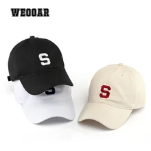 

WEOOAR S Embroidery Men's Baseball Cap for Women Simple Cotton Bone 2022 Spring Summer Snapback Hip Hop Dad Hats Golf Caps MZ274