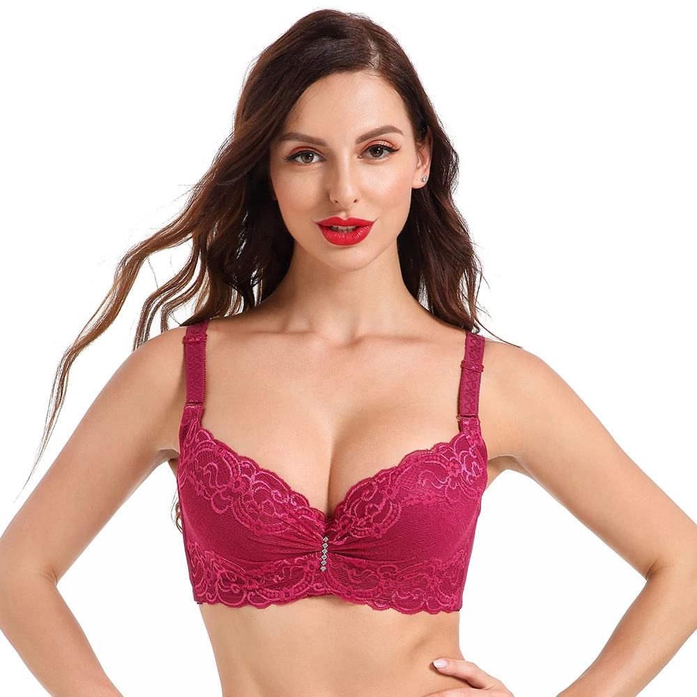 Women's Summer Ultra Thin Lace Bra Sexy Bow Transparent Small Chest  Gathering Bra Plus Size Bra : : Clothing, Shoes & Accessories