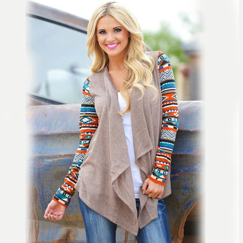

Autumn Women Cardigans Printed Long Sleeve Loose Sweater Tops Knitted Jacket Coat Female Sweaters Outwear Plus Size 5XL