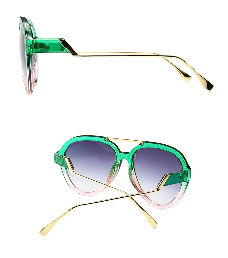 Ay-zhang разноцветные градиентные зеркальные линзы солнцезащитные очки брендовый дизайнер Винтажные Солнцезащитные очки стимпанк оттенки неправильные ножки