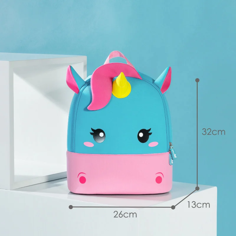 Unicorn-Large Size Новые рюкзаки для маленьких девочек, школьные сумки с 3D рисунком единорога для детей, трехразмерный Школьный Рюкзак Для Путешествий - Цвет: Unicorn-Large Size