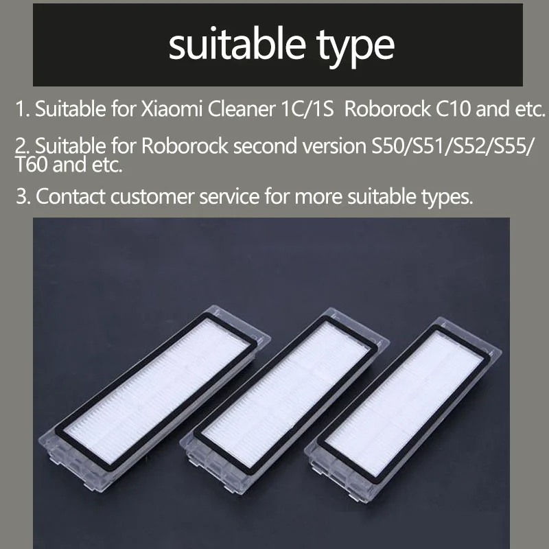 Robot Cleaner Cover Brush HEPA Fliter Dust Box Tank Magnetic Strip Rolling Sweeper Replacements Accessories for Roborock Xiaomi