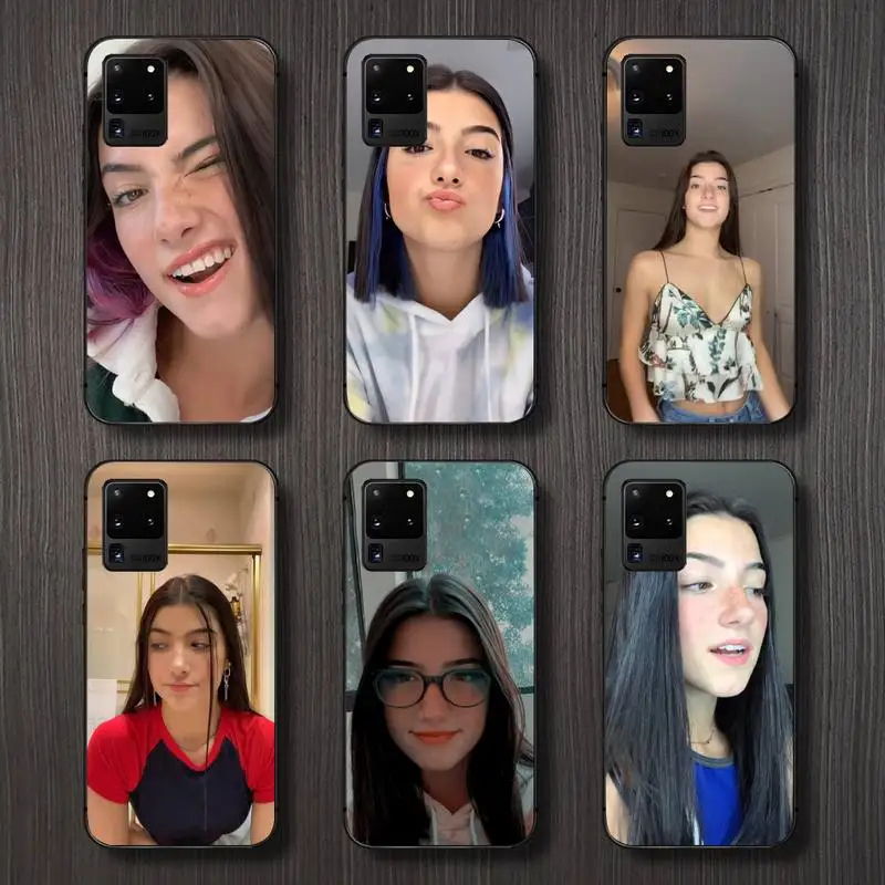 

Charli Damelio fashion sexy Phone Case For Samsung galaxy S 7 8 9 10 20 edge A 6 10 20 30 50 51 70 note 10 plus