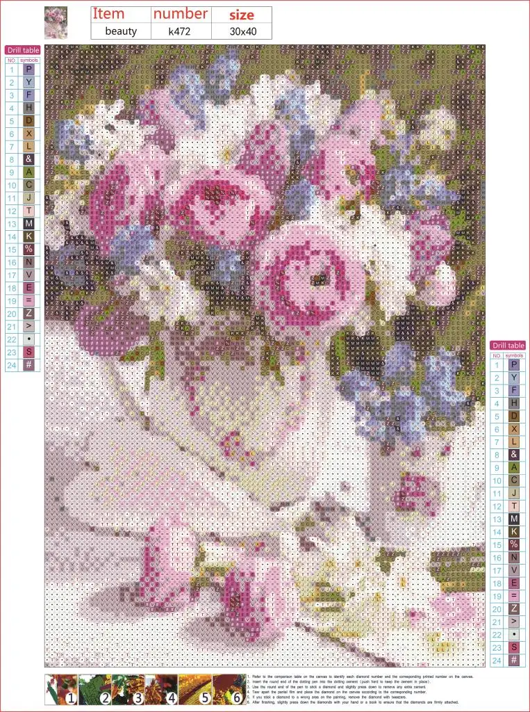 30x40 см Diy круглая Алмазная вышивка, вышивка крестиком, мозаика, полное покрытие, вышивка цветок "Пион и чай" 5D алмазная вышивка