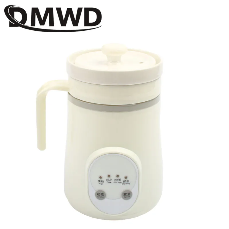 Ceramics Mini Electric Water Kettle Thermal Heating Cup Boiler Soup Health Pot Stew Porridge Noodle Slow Cooker Milk Heater 0.6L 4