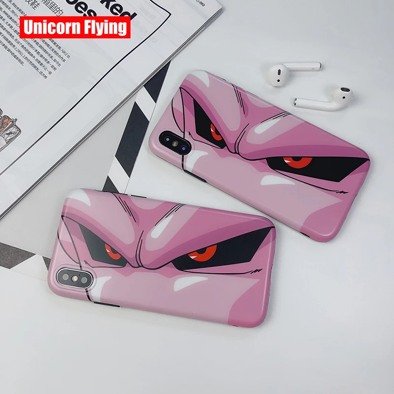 

LinXiang Japanese Cartoon Dragon Ball Buu MajinBoo Frosted Phone Case Back Cover For iphone 6 6s 7 8 Plus X XS Max XR