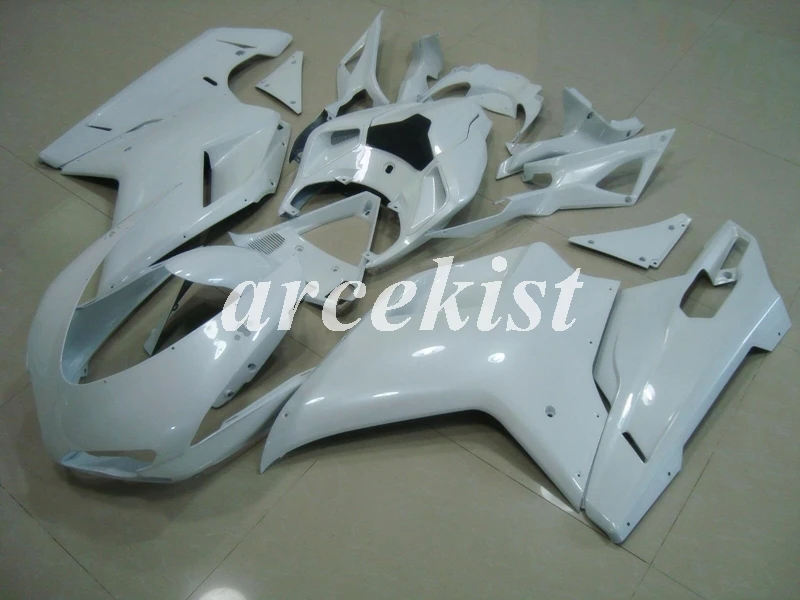 ABS полный обтекатель комплект подходит для DUCATI 848 evo 1098 1198 1098S 2007 2008 2009 2010 2011 2012 набор черный