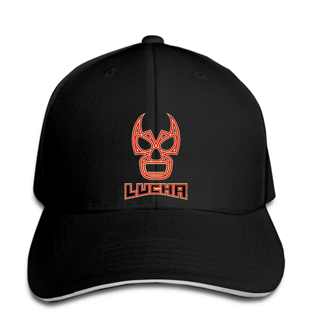 Baseball Cap Customized Lucha Libre Mask Wrestling WWF Mexican Fight Club Mexico Juarez Texas Cute Grey Men Snapback hat peaked |