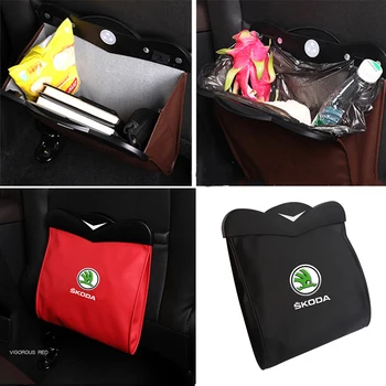 

Car Seat Back Garbage Bag for Skoda Superb Kamiq Yeti Karoq Fabia 2 Rapid Kodiaq Octavia A7 Tour RS Auto Storage Bag Accessories