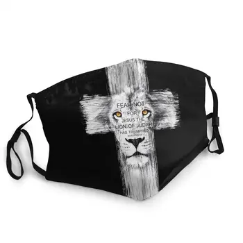 

Cool Lion Of Judah Jesus Cross Non-Disposable Mouth Face Mask Anti Bacterial Dust Protection Cover Respirator