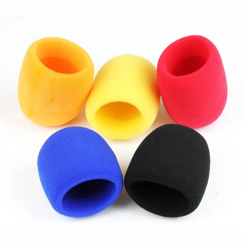 10pc Pro Antipop Microphone Foam Cover Sponge Windshield Mic Shield 5 Colour