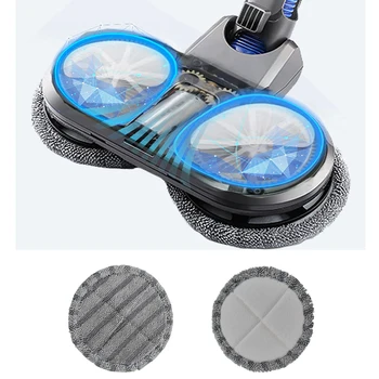 

6Pcs Microfiber Brush Head Mop Cloths Mopping Rag Replacement for Dyson V6 V7 V8 V10 V11 Handheld Vacuum Cleaner Accessories