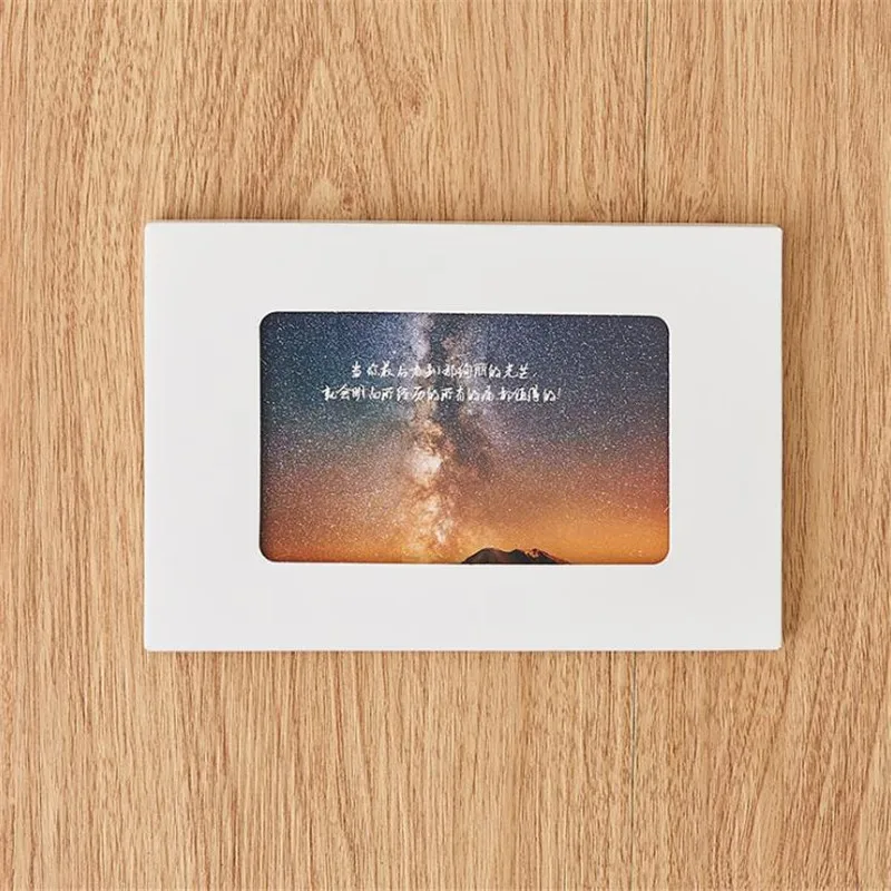  10pcs/lot Retro Kraft Paper Invitation Greeting Card With Window Postcard Box Blank Photo Box Weddi - 4000552679598