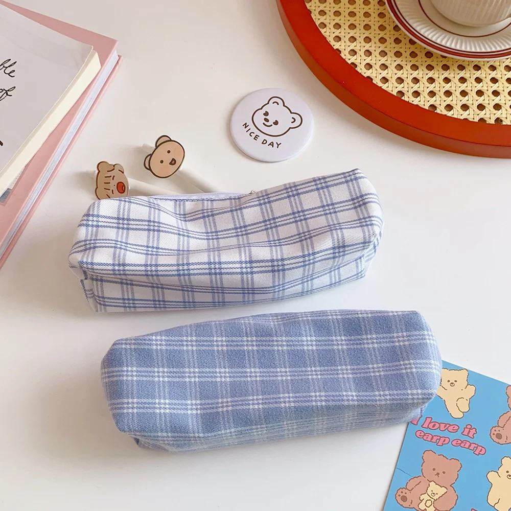 Sweet And Lovely Plaid Pattern Pencil Case Kawaii Pencil Bag Funny Pencilcase Cartoon Students School Supplies Cute Stationery Sweet And Lovely Plaid Pattern Pencil Case Kawaii Pencil Bag Funny Pencilcase Cartoon Students School Supplies Cute Stationery