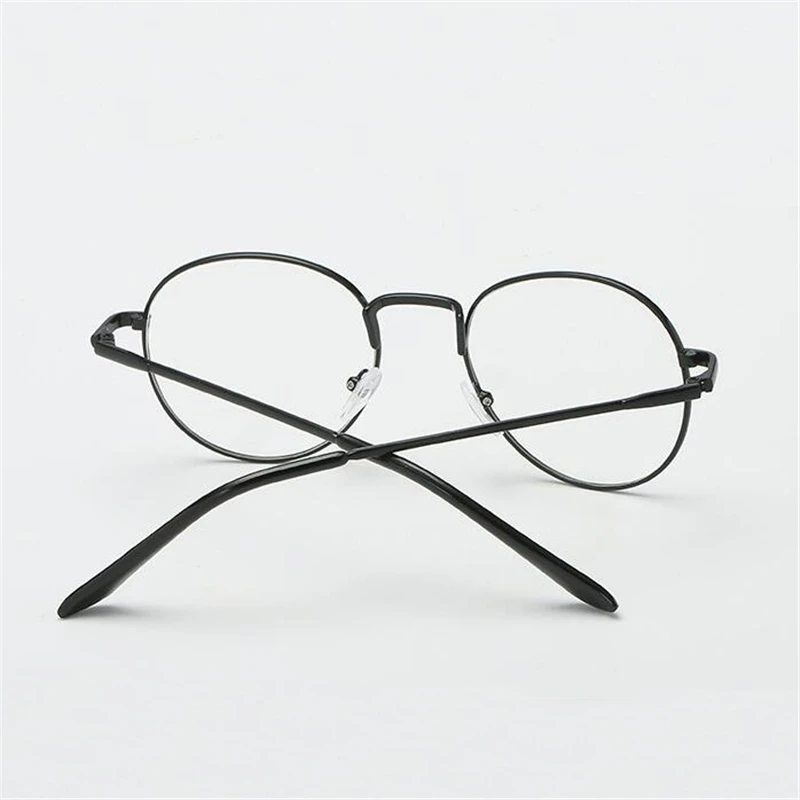 Retro Oval Myopia Glasses Finished Women Men Metal Silver/Black/Gold Prescription Eyeglasses Diopter -1.0 -1.5 -2.0 To -6.0 2