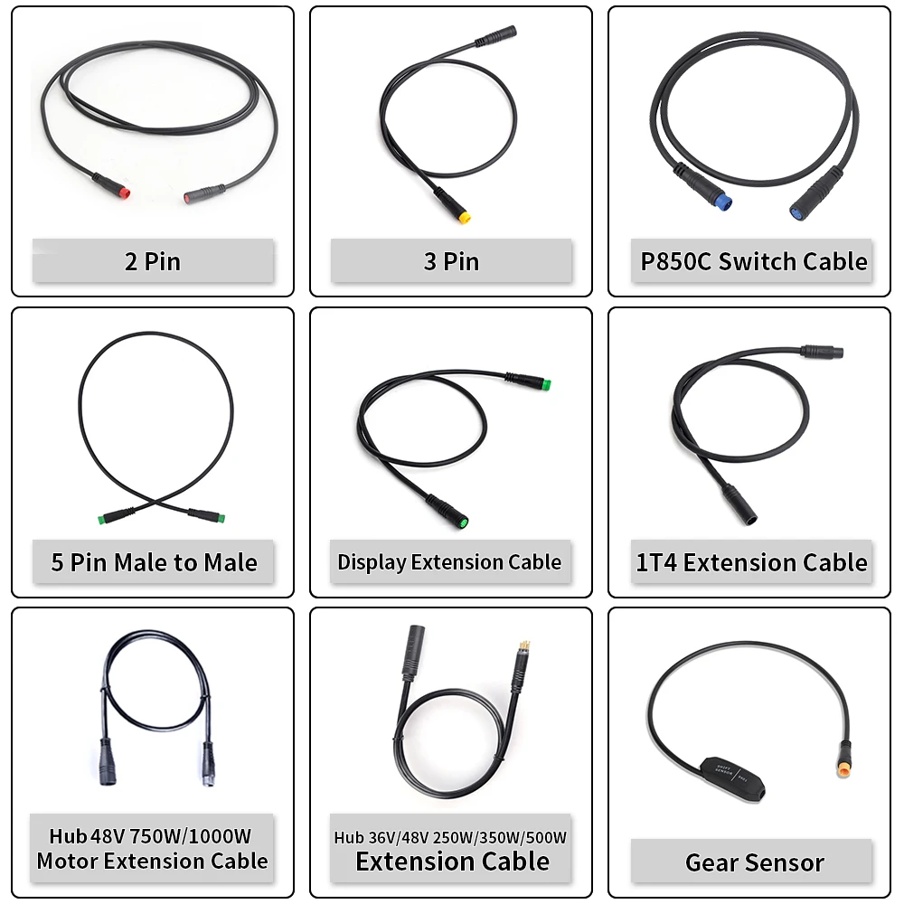 E-bike Cable For Bafang/8FUN Motor Kits Gear Sensor USB Programming Hydraulic Brake Sensor Display Holder 5PIN Brake 3pin 1T4 | electric bicycle cable