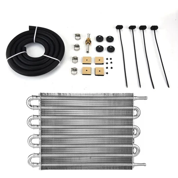 

Universal Car 8 Row Remote Transmission Oil Cooler Kit Auto-Manual Radiator Converter Aluminum alloy Transmission Oil Cooler