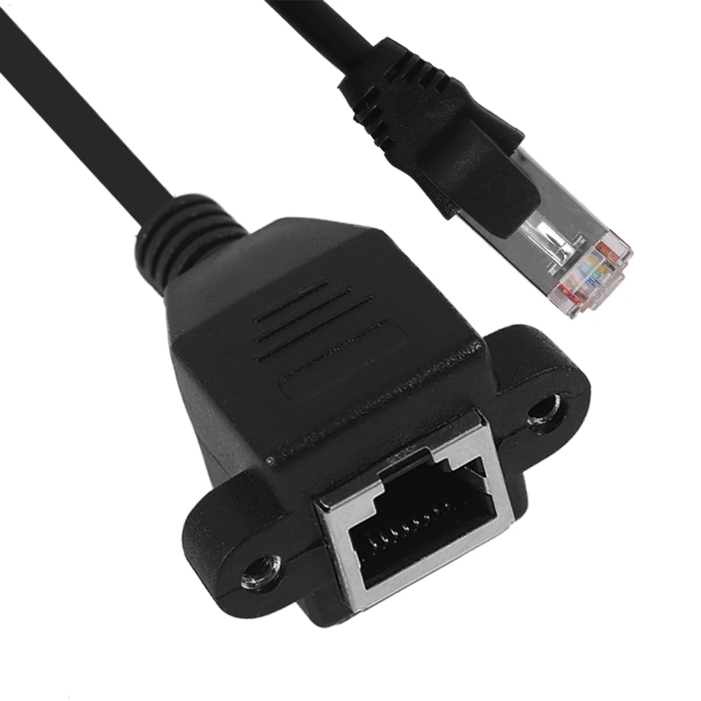 60 см/100 см папа-мама RJ45 винт Панель Крепление Ethernet LAN Сетевой удлинитель для ноутбука для ПК