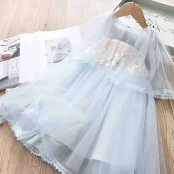 

Retail 5p279 Sequins Embroidery Princess Baby Girl Dress 2020 Summer Party Wedding Easter Day Kid Dress For Girl Child Clothes