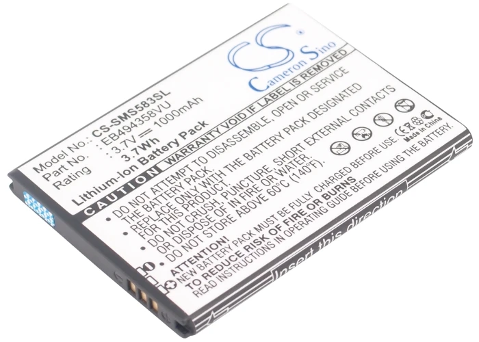 CS 1000 мАч/3.7Wh батарея для Samsung Cooper по фигуре Galaxy Ace галактики Gio M Pro GT-S6818 EB494358VU |