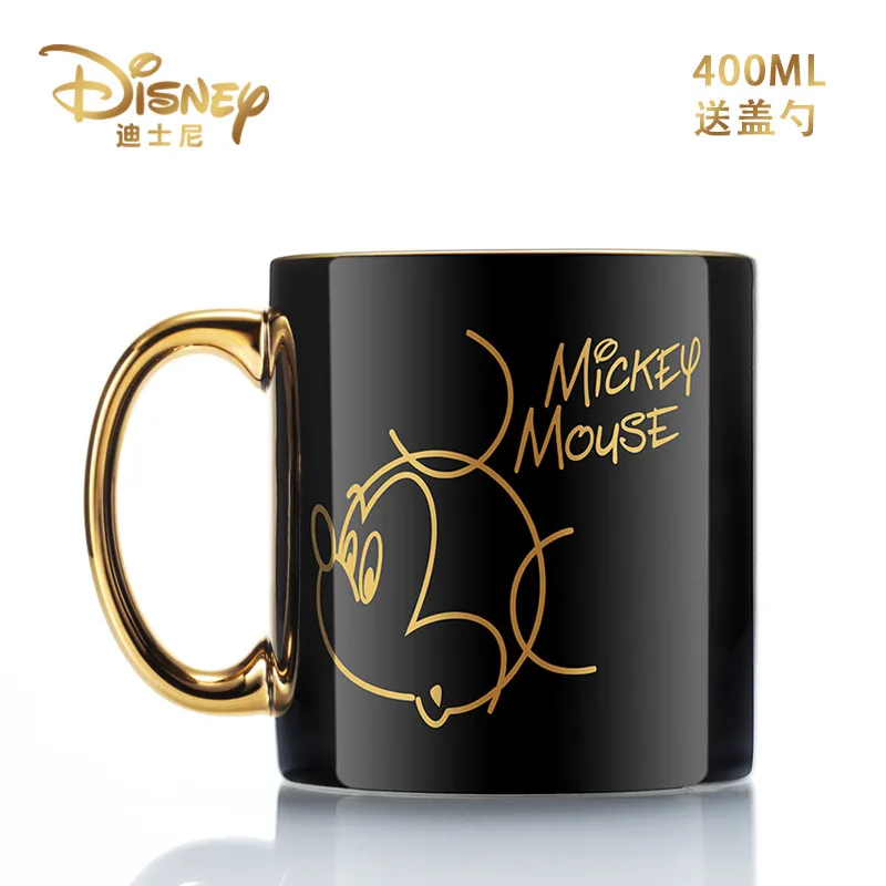 07 gold handle Творческий Дисней Минни Микки мультфильм чашка для воды Кофе Молоко чай завтрак керамическая кружка домашний офис Коллекция чашки фестиваль подарки - Цвет: 07 gold handle