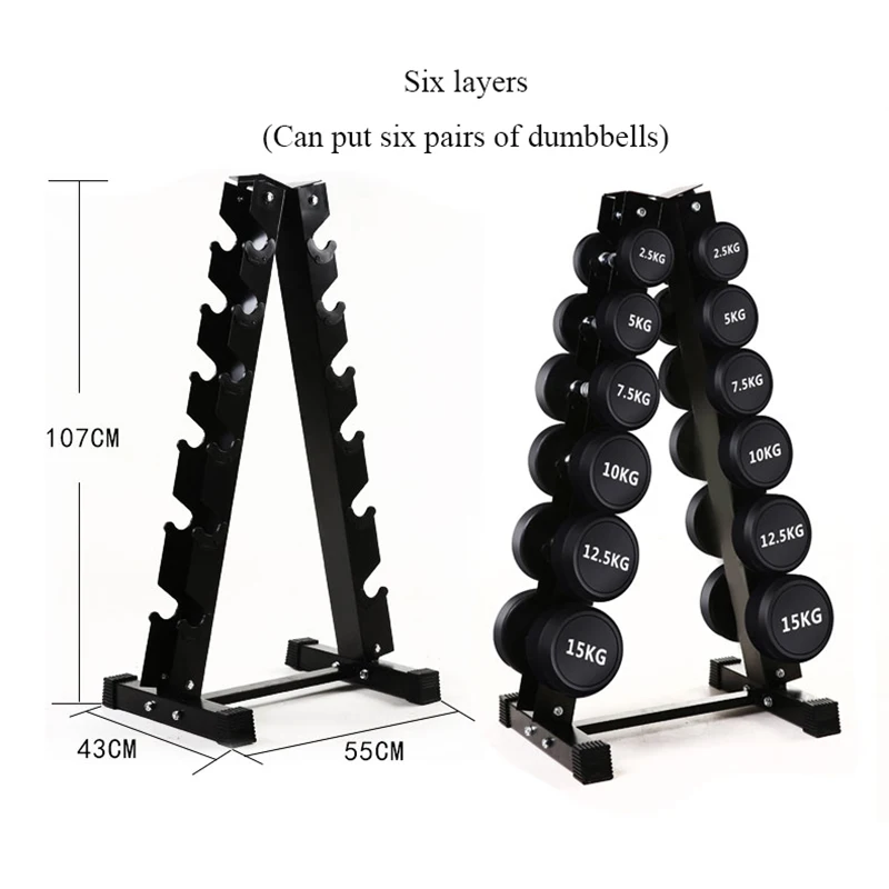 MIYAUP Gymnasium Professional Fitness Equipment Home 2.5-30kg Various Specifications Rubberized Dumbbells