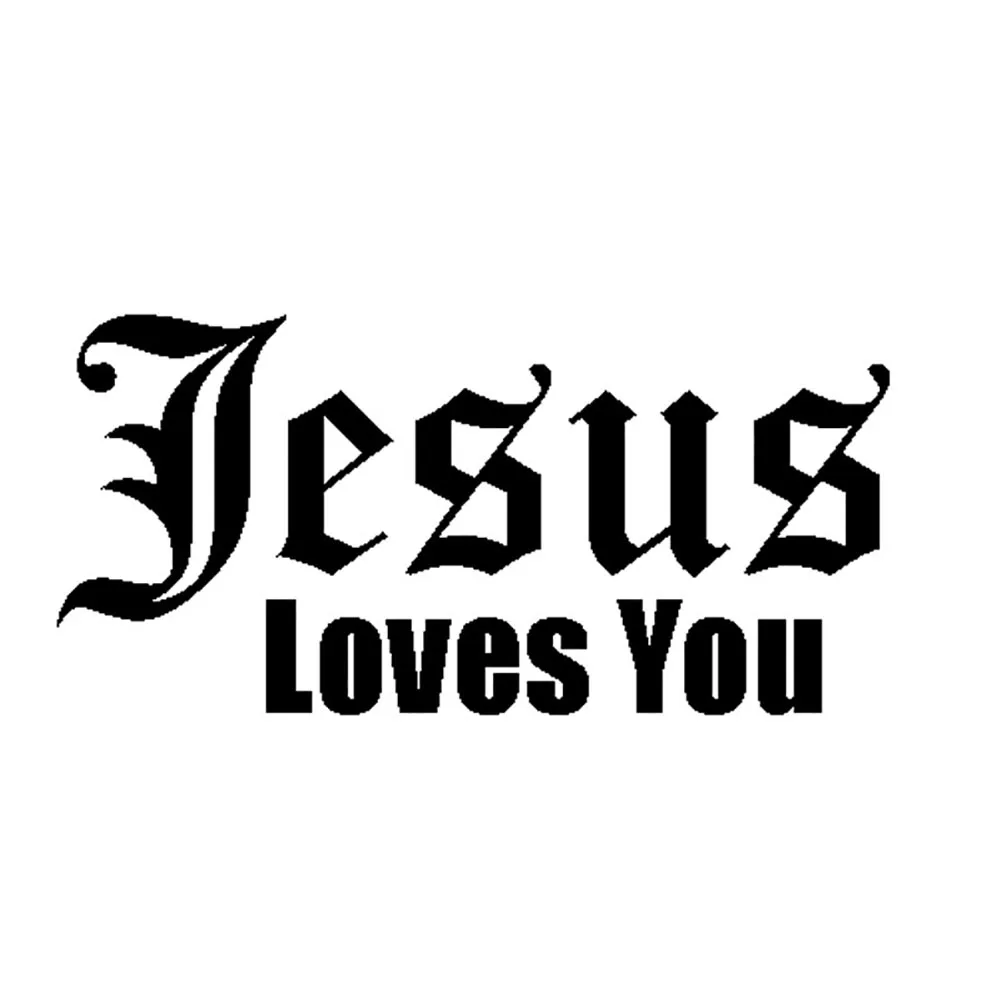 

Jesus Love You Letters Reflective Car Vehicle Body Window Decals Sticker Decor