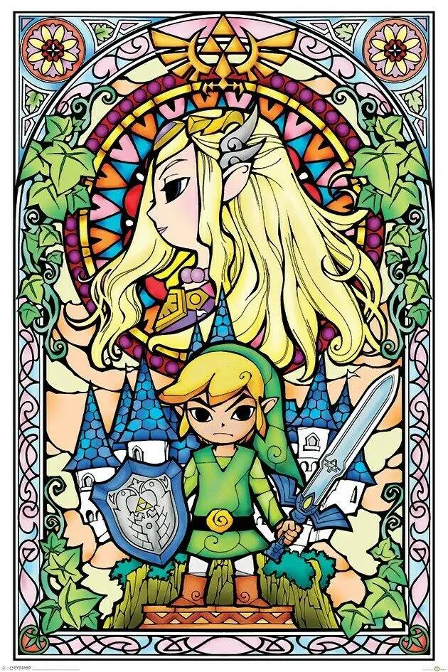 Лот стиль выбрать Zelda Легенда ретро искусство печать Шелковый плакат домашний