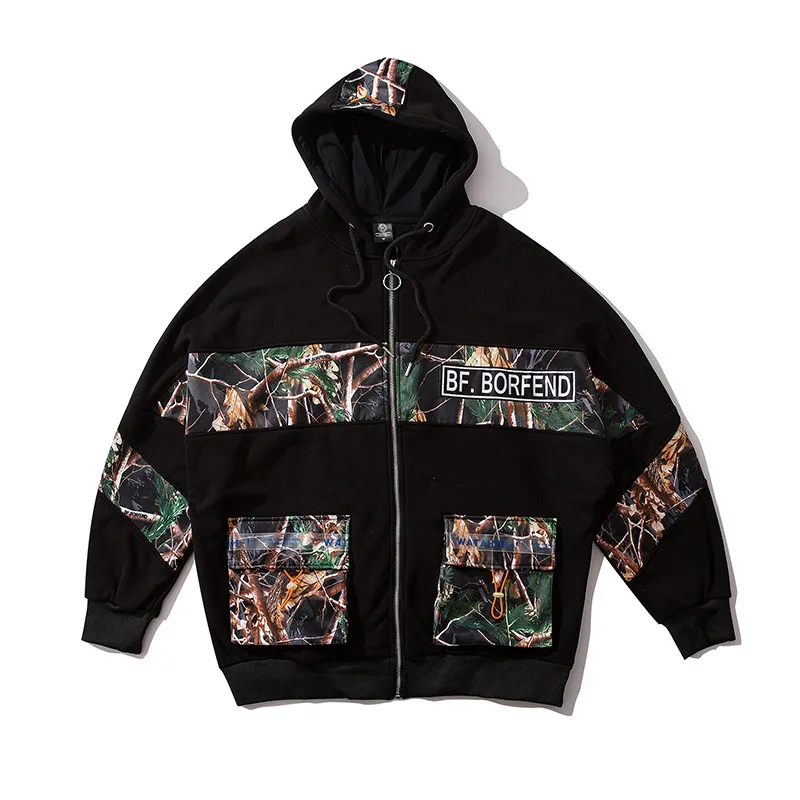 High Street Jungle камуфляжная куртка с принтом Мужская зимняя флисовая с рукавом «летучая мышь» большие длинные пальто Harajuku Veste Homme куртка-бомбер