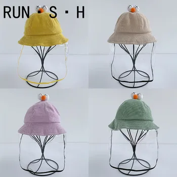 

Children's Masks Anti-fog Epidemic Prevention Protective Hat Corduroy Kids Mask Protective Hat Baby Dust-proof Protective Cap
