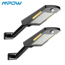 Беспроводной Солнечный садовые светильники бра Регулируемая охранное освещение для Mpow IP65 Водонепроницаемый 48 светодиодов движения Сенсор светильник на солнечной батарее