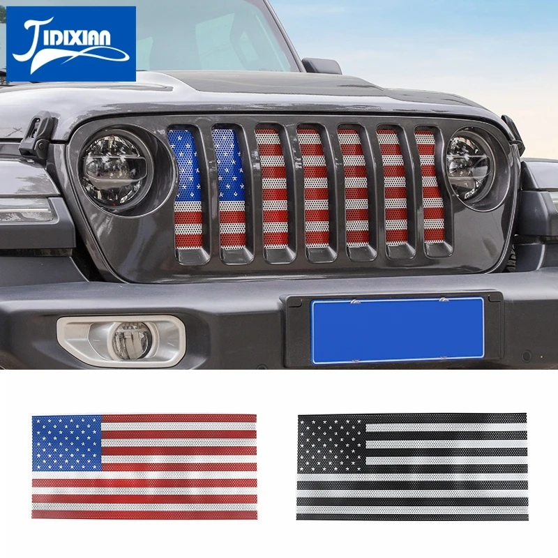 JIDIXIAN Car Front Insect Nets Mesh Grilles Decoration Cover for Jeep