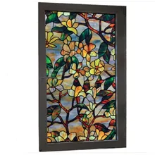 Американский кантри стиль Магнолия цветок оконная пленка 3d витражи наклейки на окна бумага ванная комната наклейки пленка Raamfolie