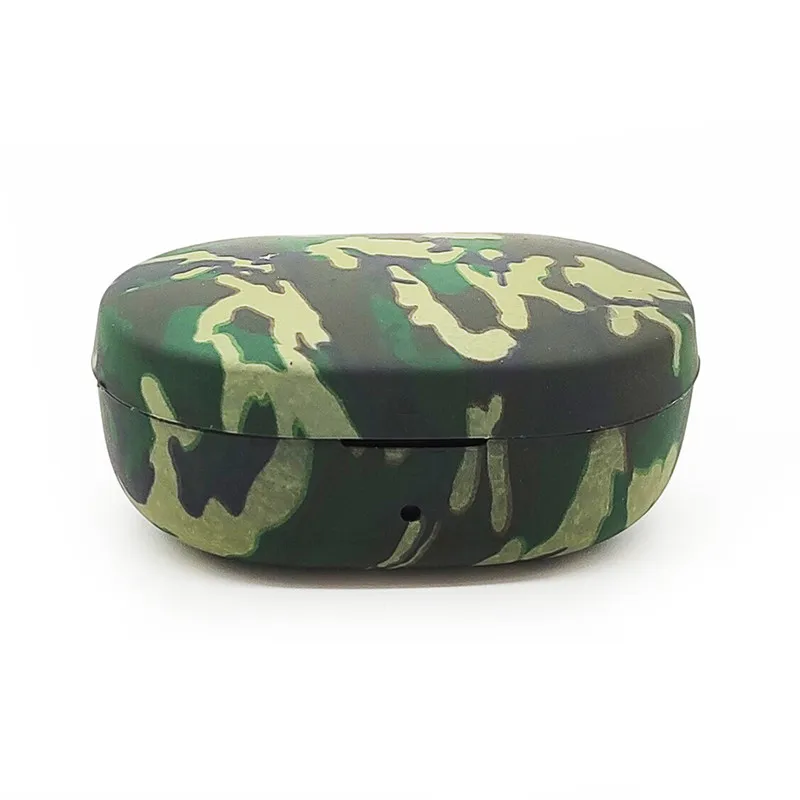 Green camouflage Силиконовый защитный чехол для наушников Xiaomi Redmi Airdot TWS Bluetooth наушники противоударные наушники с камуфляжным рисунком Чехол Коробка - Color: Green camouflage