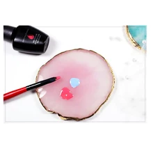 1 шт полимерный гель для ногтей, палитра для рисования золотыми краями, смешанные пластины для ногтей, инструмент для творчества