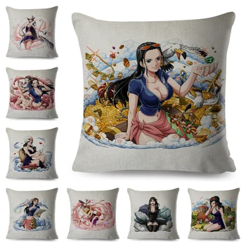 

Cartoon One Piece Sexy Girl Nico Robin Pillow Case Linen 45*45 cm Cushion Cover for Sofa Home Car Decor Beautiful Pillowcase