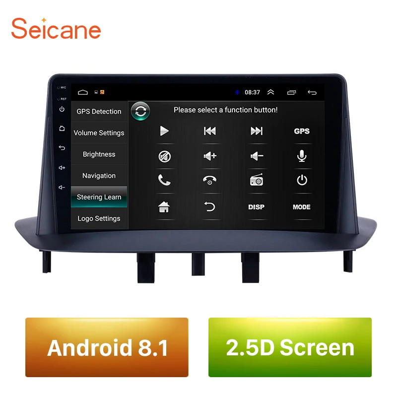 Seicane Автомобильный gps плеер стерео Android 8,1 gps навигация для Renault Megane 3 2009 2010 2011 2012- Поддержка Carplay SWC