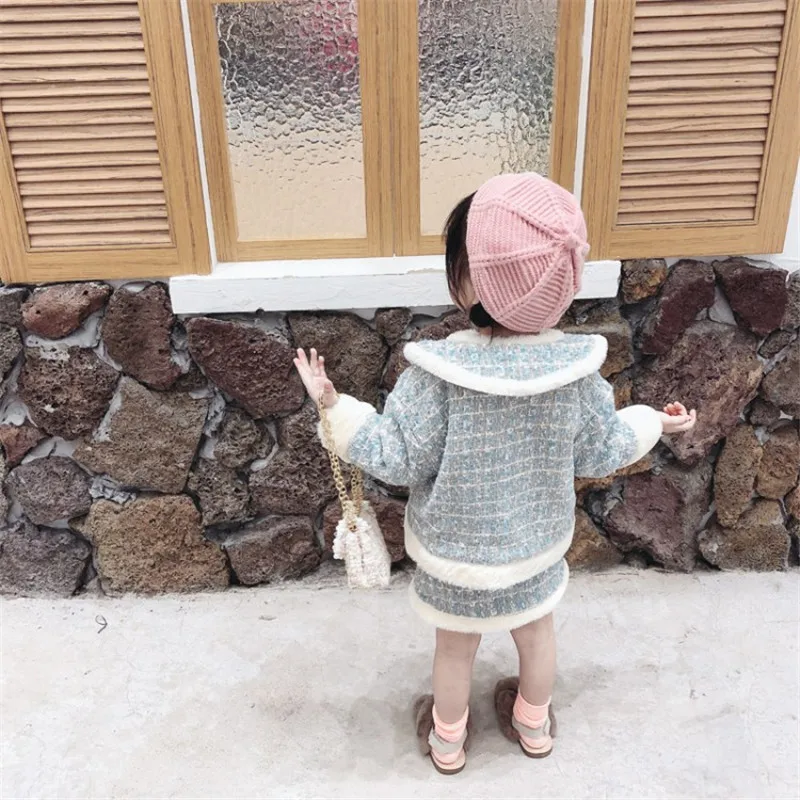 

2019 Fashion Princess Clothes Set For Girls Kids Children Baby Long Sleeve Dress+Ruffle Coat Outwear Cardigan 2pcs Suits
