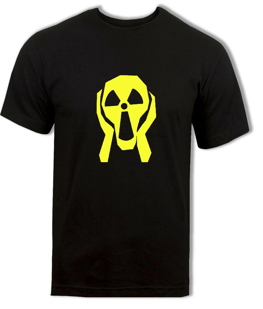 Nuclear Radioactive Sign T Shirt The Scream Painting Funny Street Fashion Unsex Teenage Pop Top Tee | Мужская одежда