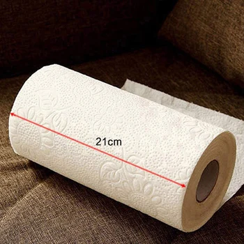 

4 Rolls Towels Paper Kitchen,Oil Absorption Roll Paper,Dish Paper Towels Household,Disposable Absorbent Paper Towels