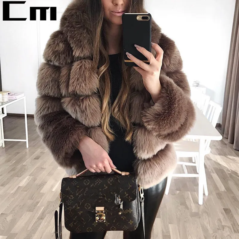 

Mink Coat Women 2020 Winter Top Fashion Natural Color FAUX Fur Coat Elegant Thick Warm Outerwear Fake Fur Jacket Chaquetas Mujer