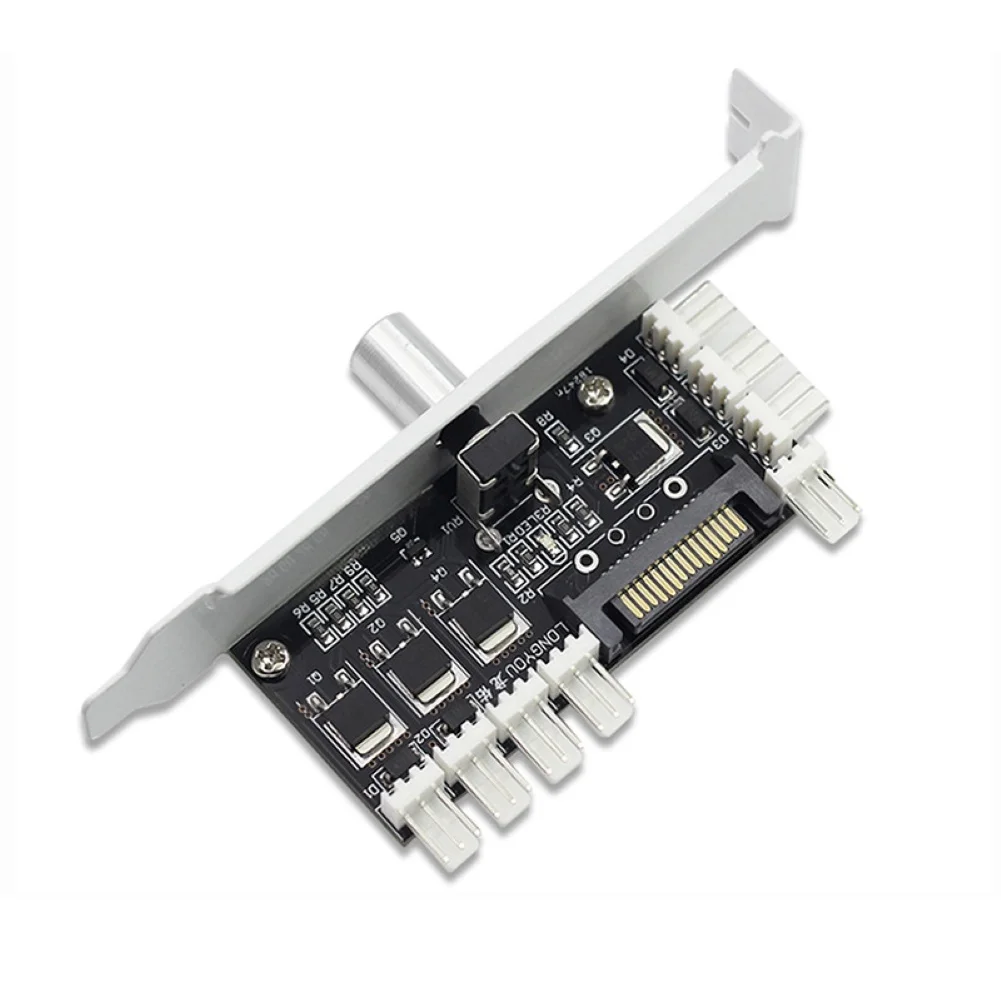 SATA/4Pin чехол для настольного компьютера кулер для процессора вентилятор охлаждения плавная регулировка скорости контроллер PCI слот 8 каналов