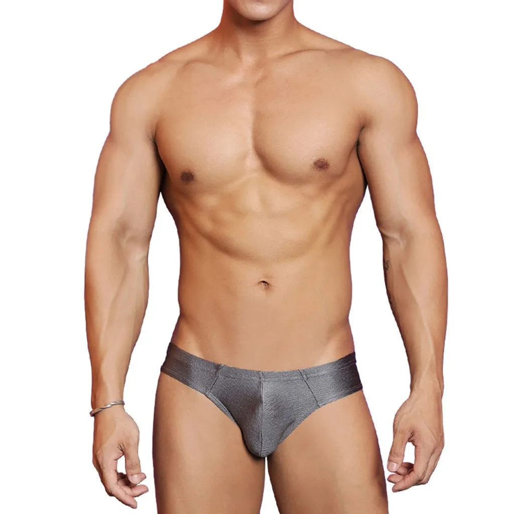 

Men's Sexy Underwear Briefs Nylon Silk Soft Breathable Comfort Conjoined Qucik-Dry Sexy Gay Underpant ropa interior hombre 2019