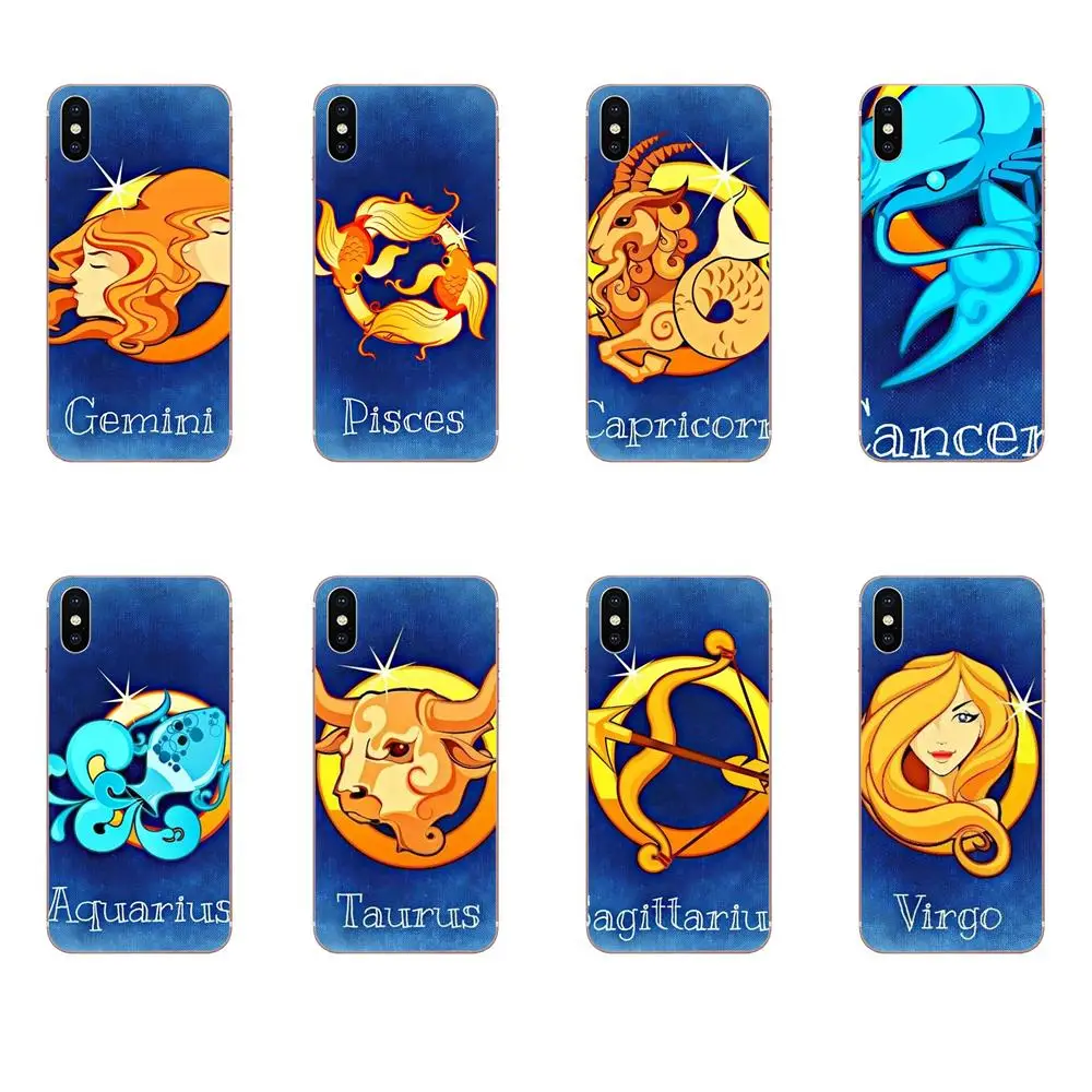 Гороскоп овен Телец Gemini Рак Лев Дева ТПУ дизайн для Apple iPhone 4 4S 5 5C 5S SE SE2 6 6S 7 8 11 Plus Pro X