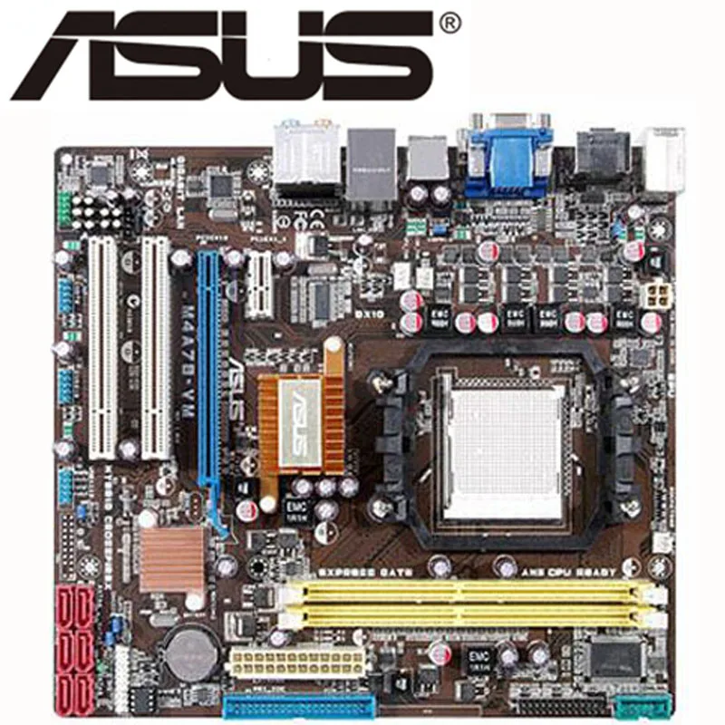 Для AMD 780G ASUS M4A78-VM Материнская плата Гнездо AM2/AM2 +/AM3 системная DDR2 16GB M4A78 VM настольная