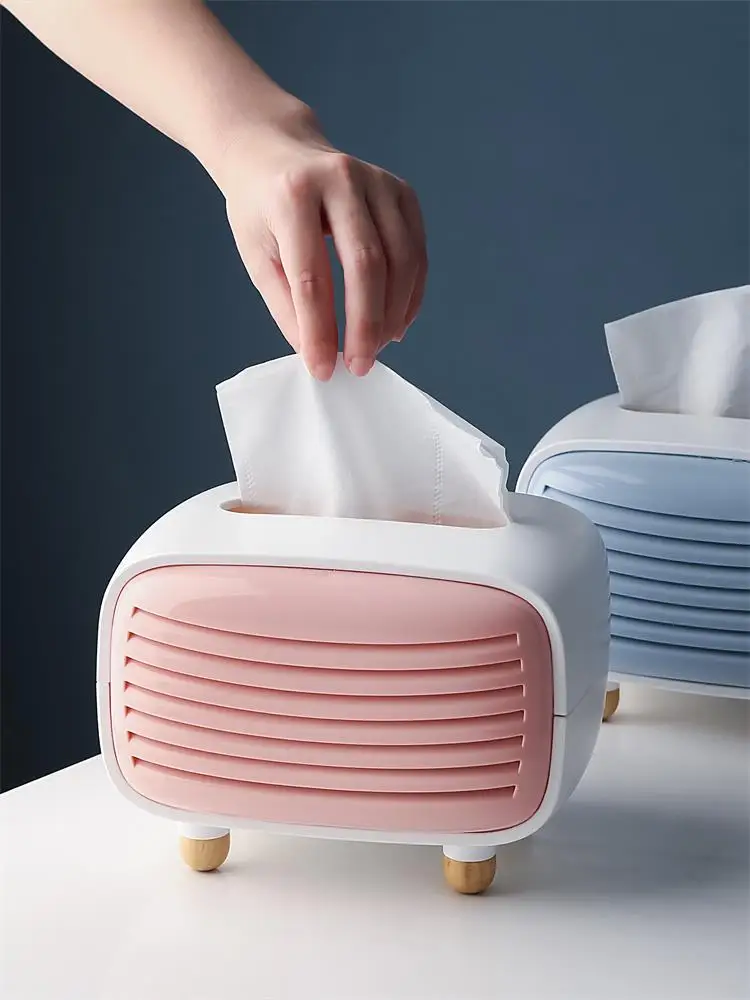 

Nordic Style Seat Type Tissue Box Eco-Friendly Bamboo Charcoal Tissue Canister Multi-Function Air Purification Storage Box